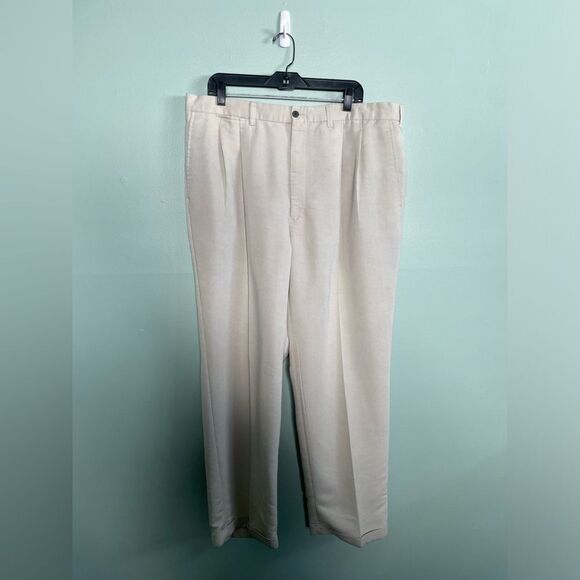 Ping Khaki Tan Pleated Cuffed 40x32 Golf Pants - Picture 1 of 8